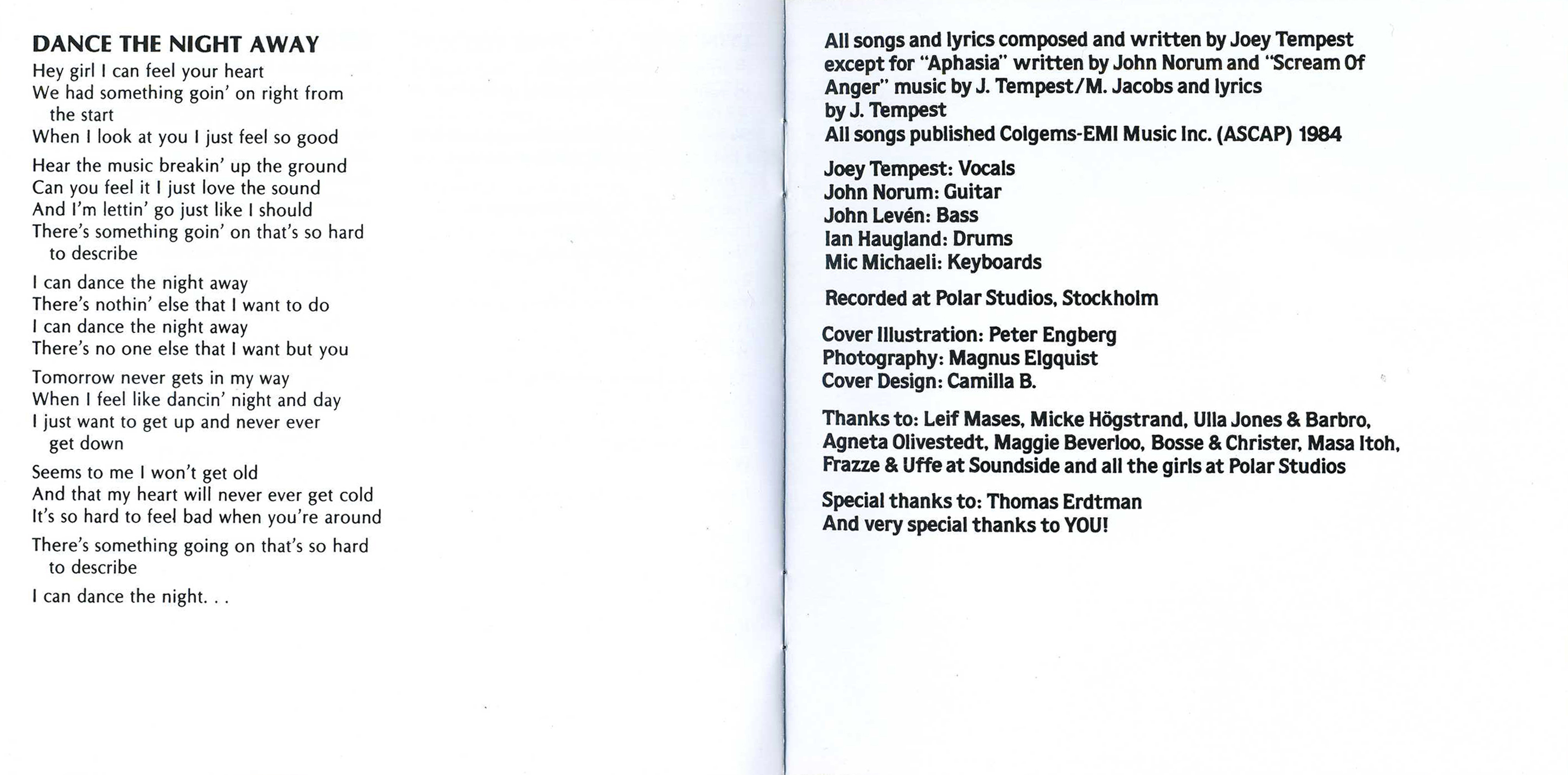 Europe  Wings Of Tomorrow : Booklet 3 JPN